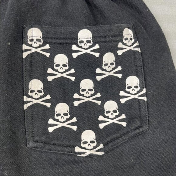Mastermind Japan Sweatpants Mens Large Black Skull Crossbones Streetwear Pants - Picture 6 of 11